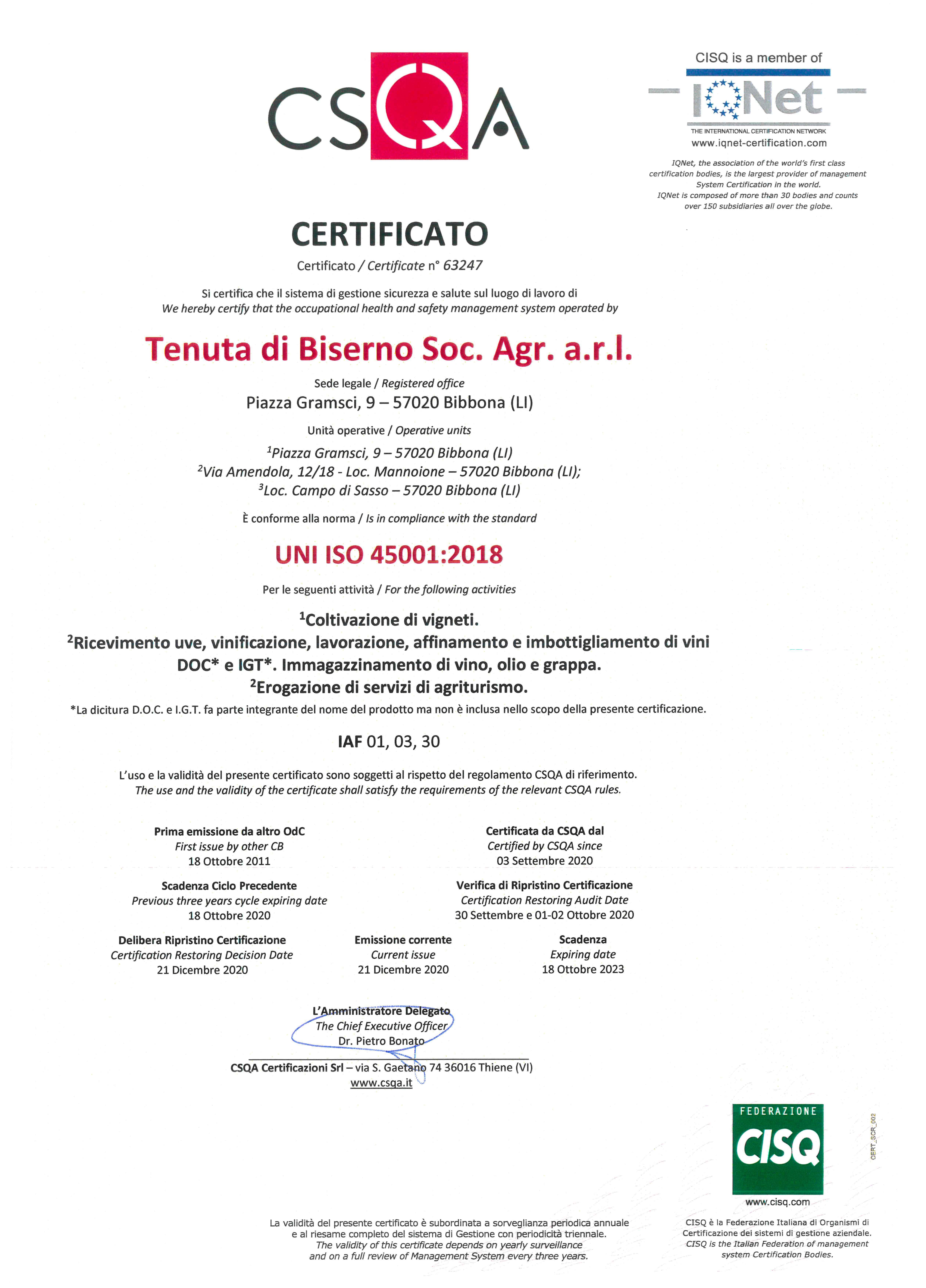 Certifications 1